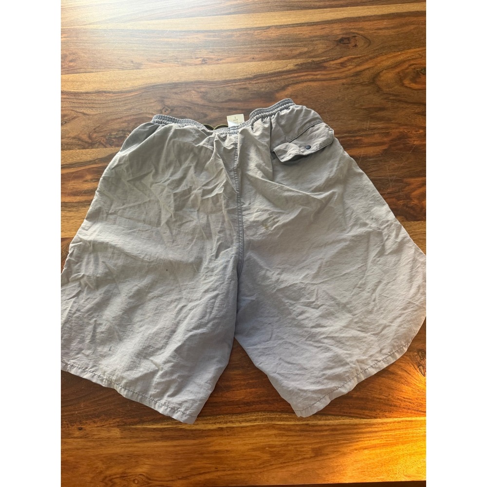 Patagonia Vintage Baggies Shorts Mens Small Blue Grey Made in USA Destroyed - Picture 3 of 11